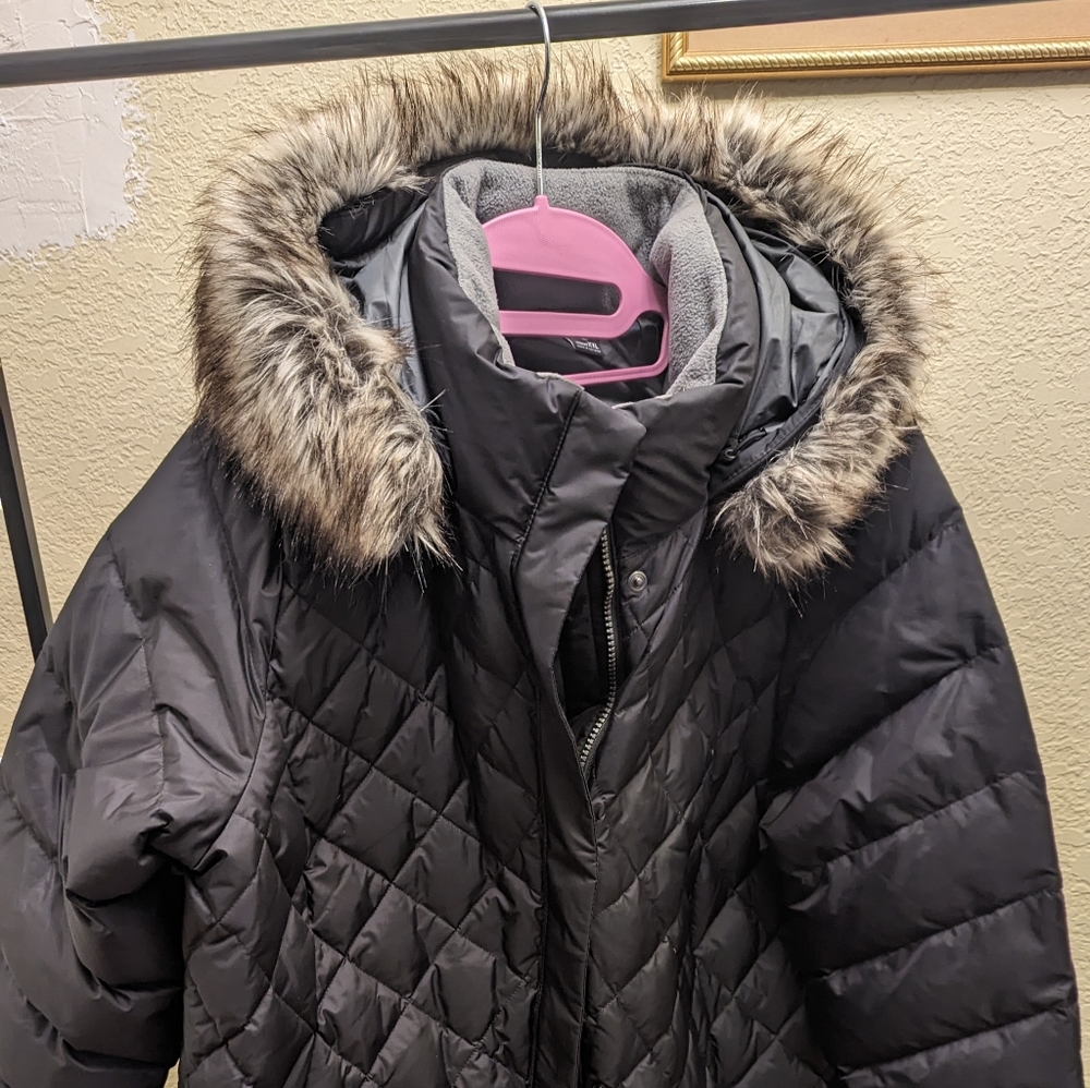 Women's Eddie Bauer Down Hooded Coat Size XXL